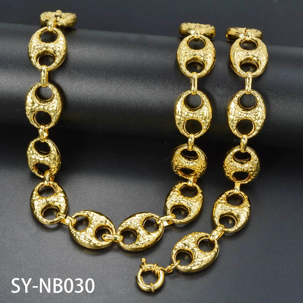Bracelets Jewelry Sets Jewellery Women Cuban Bracelet Trendy Luxury Necklace Men Couple Gift Daily Party