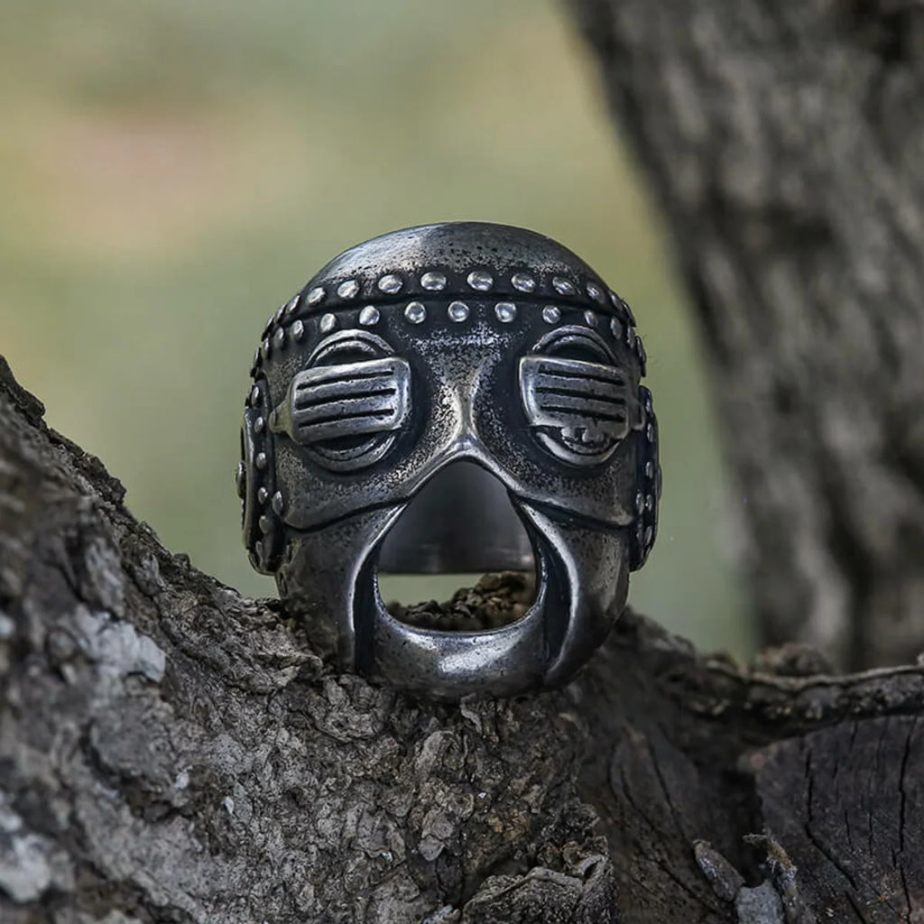 Priestess Retro Priest Ring, Men's Silvery Plated Ring, Artistic Ring Punk Style, Goth Jewelry for Men, Gifts for