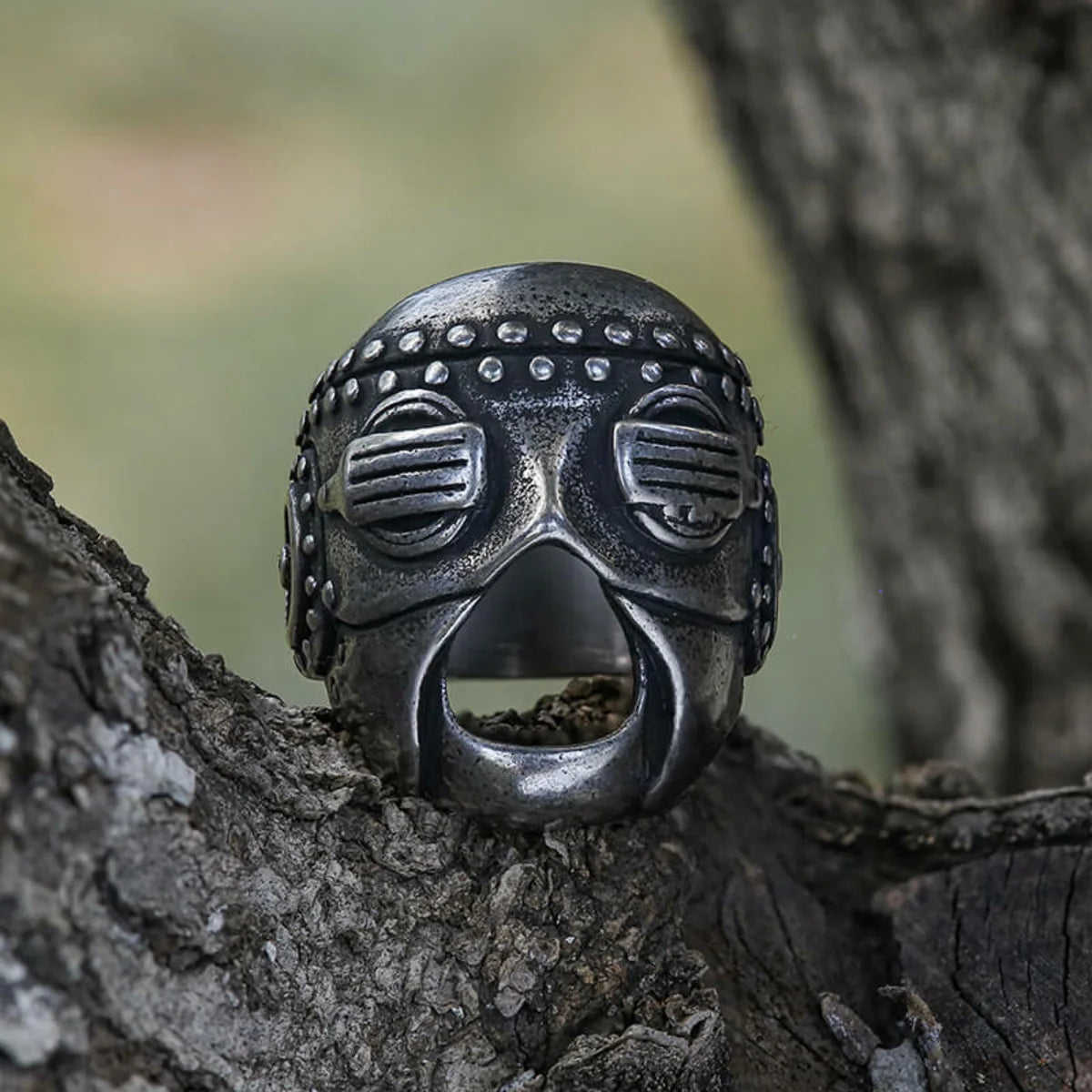 Priestess Retro Priest Ring, Men's Silvery Plated Ring, Artistic Ring Punk Style, Goth Jewelry for Men, Gifts for