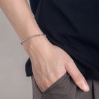925 Sterling Silver Bracelet Men Women Teens Girls 3MM Square Round Box Chain 6.3"-" 9" inch Bangle Unisex Jewelry Gift