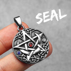 Star Moon Pendant Necklace Stainless Steel Vintage