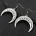 Moon Gold Pendant Witchcraft Divination Hoop Crescent