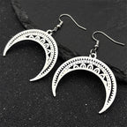 Moon Gold Pendant Witchcraft Divination Hoop Crescent