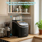 LOEFME Portable Ice Maker Machine 15kg/24h 6-13 Mins Quick Ice 16pcs Ice Cubes Countertop Ice Machine for Home Kitchen