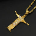 Iced Out Jesus Cross Pendant Necklace