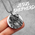 Jesus Shepherd Pendant — Stainless Steel