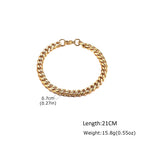 Gold Chunky Chain Bracelet — Stainless Steel