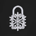 Iced Out Snowflake Pendant Necklace Stainless Steel