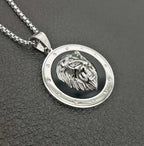 Domineering Ferocious Tiger Head Pendant Stainless Steel Animal Necklace Men's Punk Trend Cool Jewelry Boy Gift