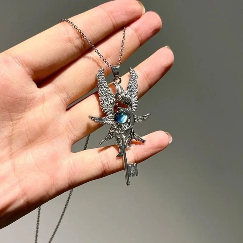 Iced Out Angel Pendant Necklace