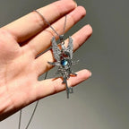 Iced Out Angel Pendant Necklace