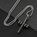 Cross Skull Steel Pendant European American Retro