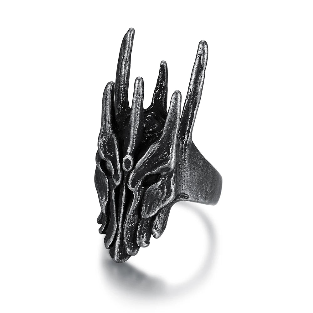New Gothic 316L Stainless Steel Skull Ring Punk Hip Hop Fashion Skeleton Rings For Men Women Unique Biker Jewelry Halloween Gift