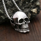 Skull Pendant Necklace — Stainless Steel Gothic
