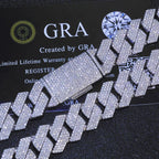 925 Silver Cuban Moissanite Bracelet VVS 15MM