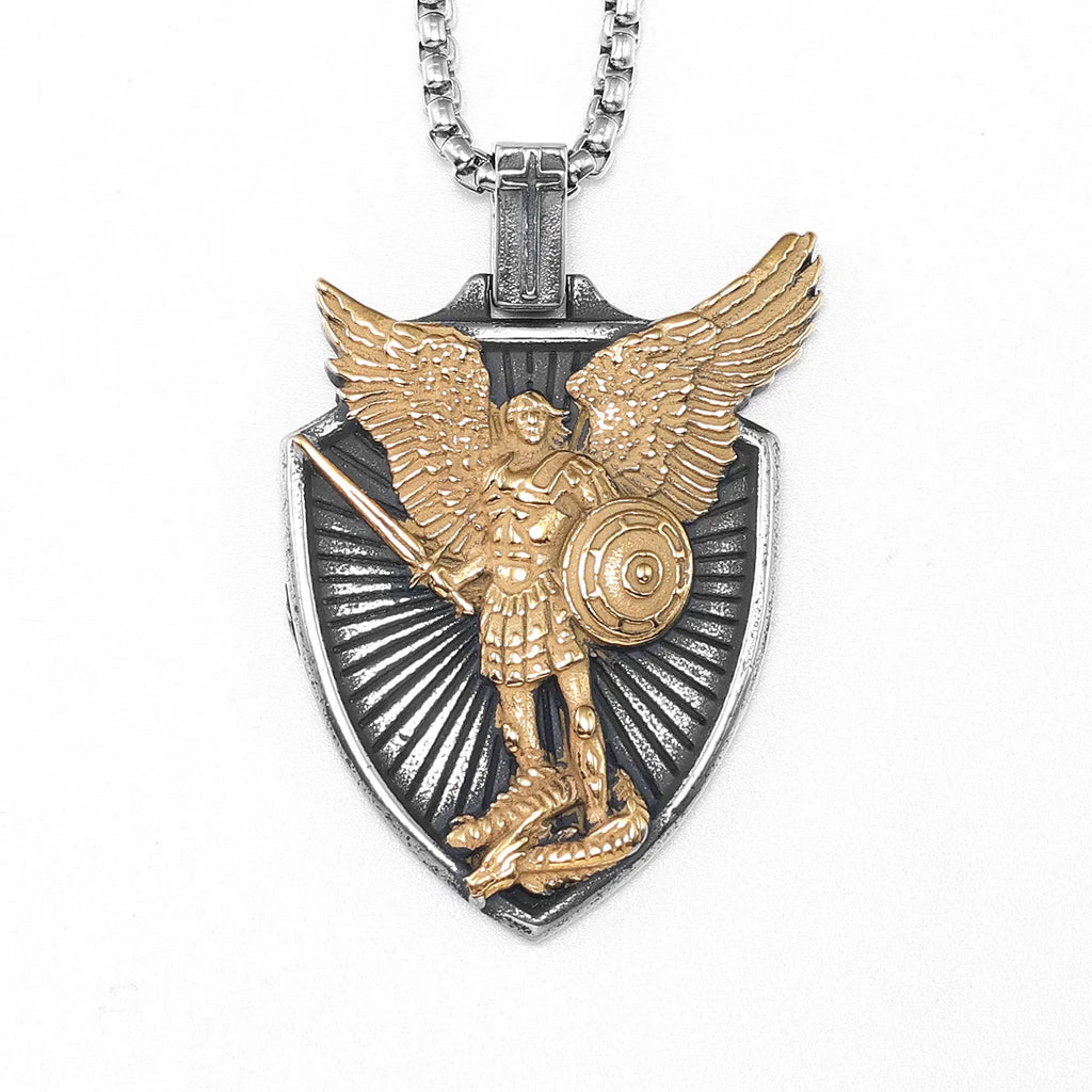 Archangel Michael Pendant — Stainless Steel