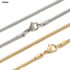 Wholesale 45/50/60/70cm Snake Long Chain Necklace Stainless Steel Necklaces For Women Men Jewelry Neck Chokers Catenina Collana