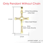 Cross Pendant Rope Chain Necklace Stainless Steel