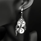 Snake Egyptian Steel Earrings Dark Cobra Gothic