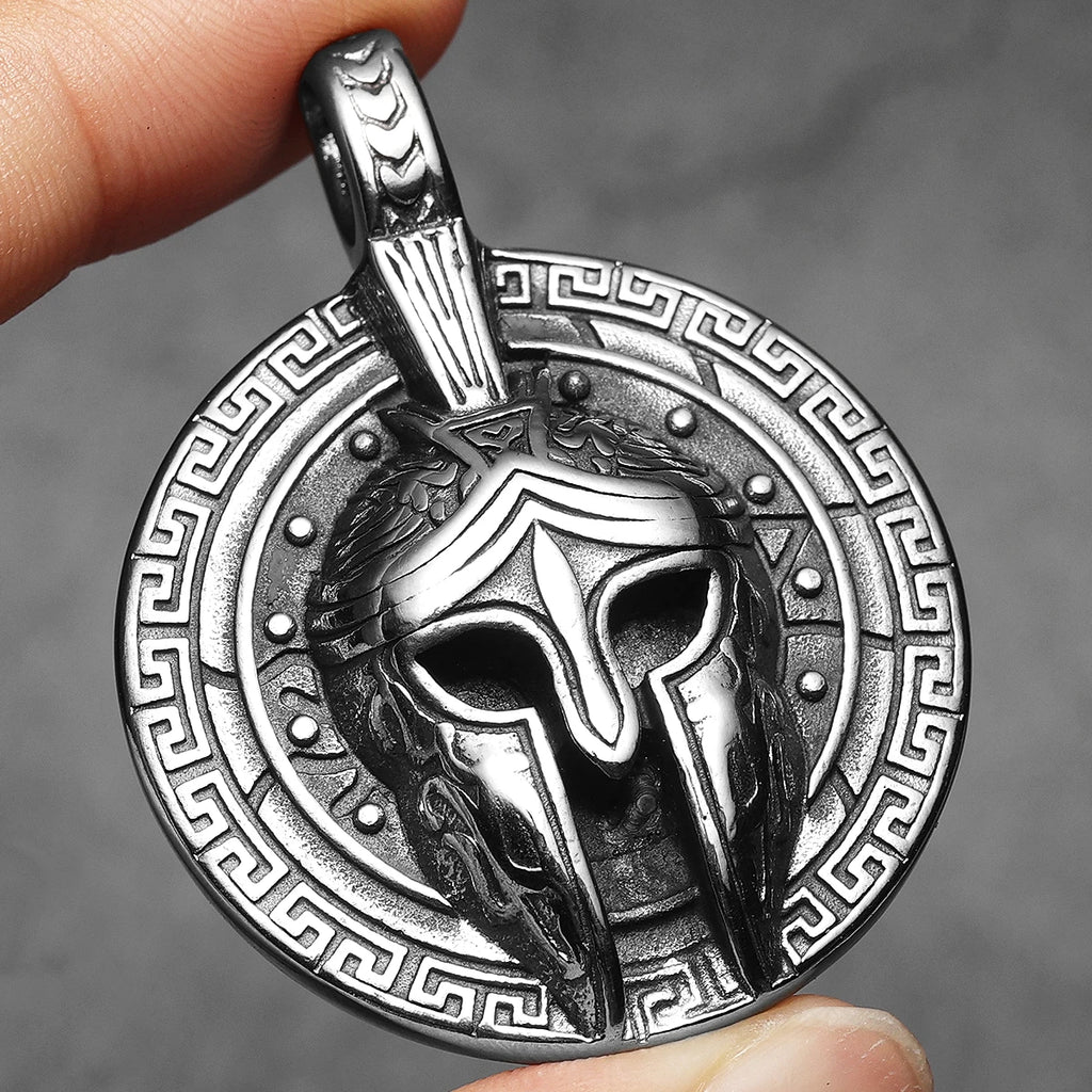 Roman Warrior Stainless Steel Pendant Necklace