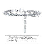 Gold Rope Chain Bracelet 5mm — Stainless Steel