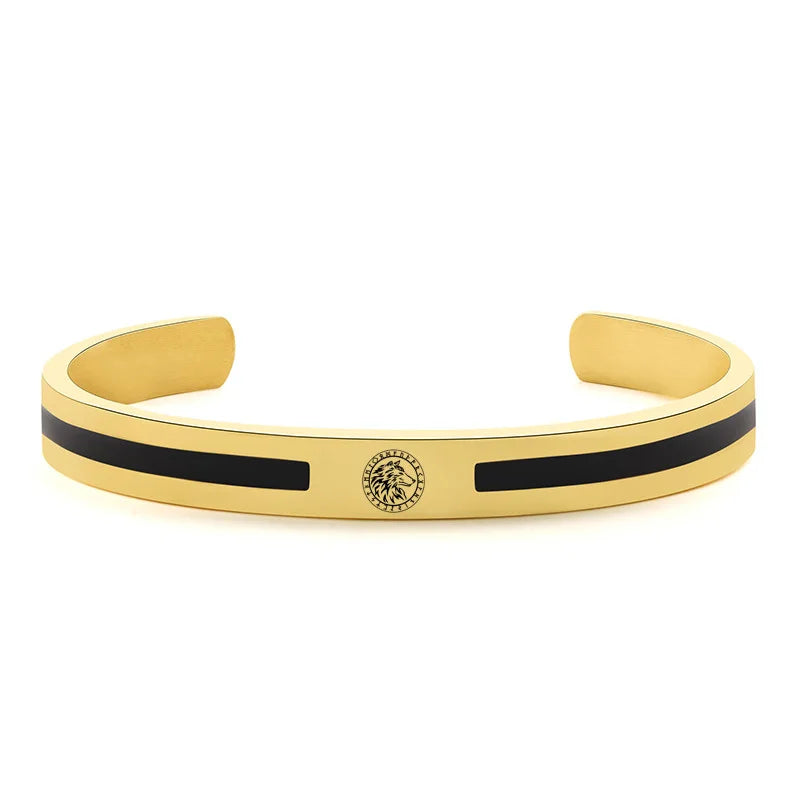 Viking Cuff Bangle Bracelet — Stainless Steel