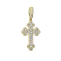 Men Women Hip Hop Cross Pendant Necklace Full Paved Sparking Cubic Zircon Rope Chain Iced Out Bling CZ Jewelry Fashion Gift