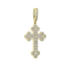Men Women Hip Hop Cross Pendant Necklace Full Paved Sparking Cubic Zircon Rope Chain Iced Out Bling CZ Jewelry Fashion Gift