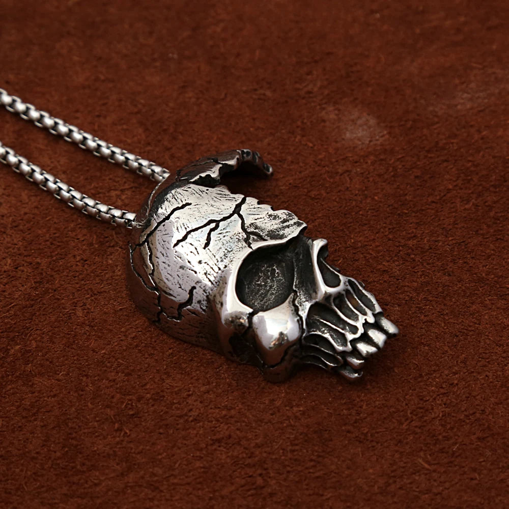 Gothic Skull Steel Pendant Retro Punk