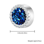 Iced Out Rhinestone Magnetic Ear Clip — Stainless Steel