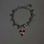 Punk Thorn Heart Pendant Necklace