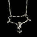 Halloween Punk Style Skull Necklace Retro Accessory Pendant Sweater Chain Halloween Gift Decorative Pendant
