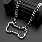 Y2K Dogs Bone Pendant Necklace Cool Accessories Cute Diy Chain For Women Girl Punk Korean Stainless Steel Male Party