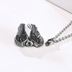 Angel Wing Urn Pendant — Stainless Steel