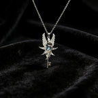 Iced Out Angel Pendant Necklace