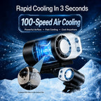 Semiconductor Cooling Clip on Fan Intelligent Digital Display 100 Adjustable Speeds Portable USB Desk Fan for Home