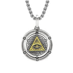 Eye of Horus, Eye of God Necklace, Rotatable Evil Eye Pendant, Men's Trendy Retro Weird Egyptian Amulet Jewelry
