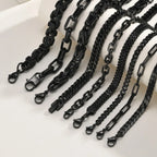 Black Byzantine Braided Bracelet — Stainless Steel