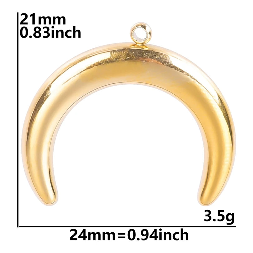 7Pcs No Fade Stainless Steel Wicca Moon Sun Egyptian Ankh Life Cross Pendant DIY Fatima Hand Turkish Evil Eye кулон Jewelry