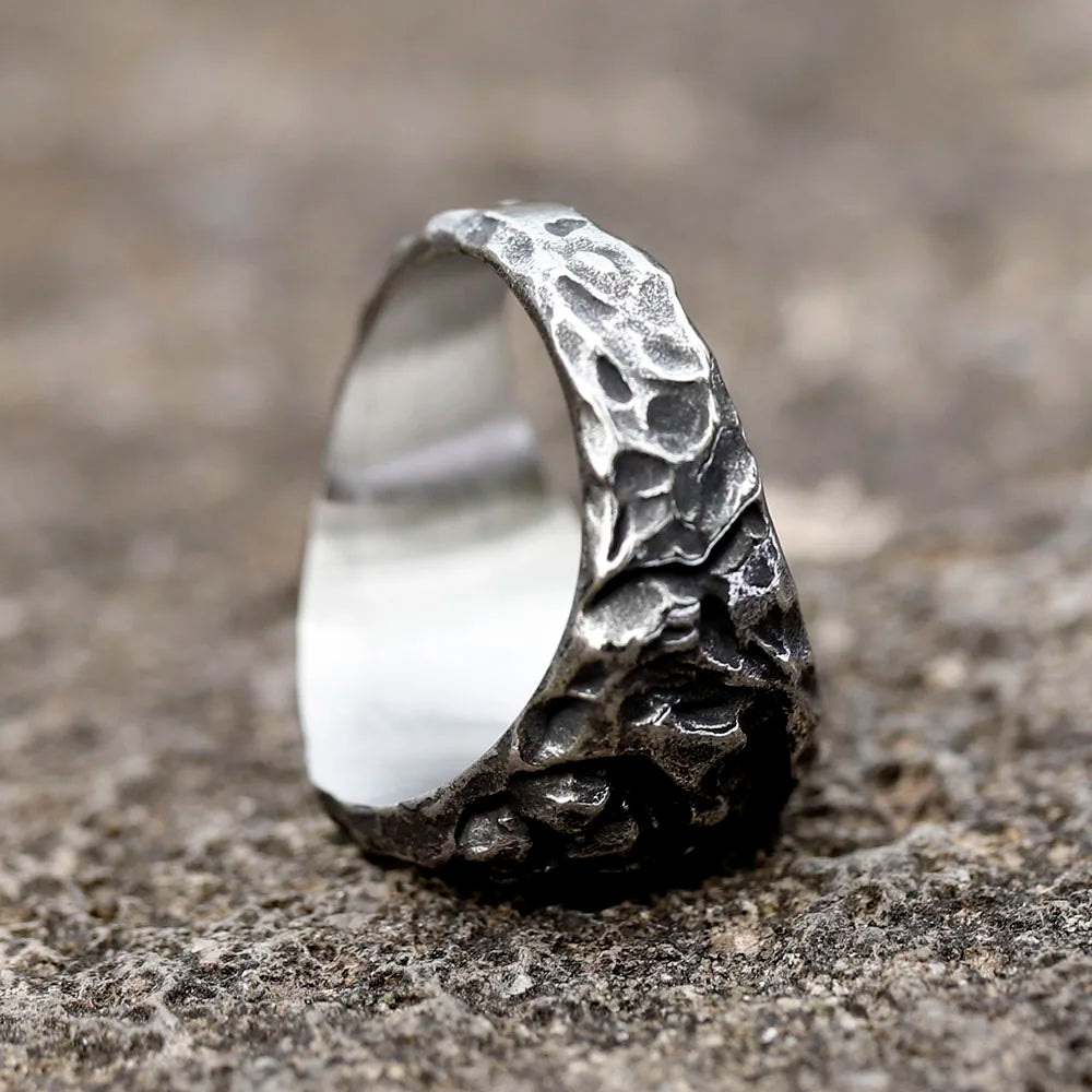 2023 NEW Men's 316L Stainless-Steel Rings Viking Runes Compass Totem Odin Meteorite Fashion Jewelry for Gift Free Shipping