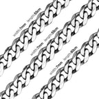 LUXUSTEEL Basic Punk Stainless Steel Chain Necklace For Women Men Cuban Figaro Braided Wheat Link Choker 5MM/7MM