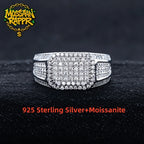 Iced Out Moissanite Ring — 925 Silver