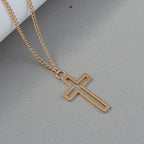 Retro Cross Pendant Necklaces for Women Men Gothic Steampunk Skull Necklace Chain Hip Hop Jewelry Gifts