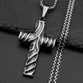 Cross Jesus Christ Gold Pendant Christian Crease