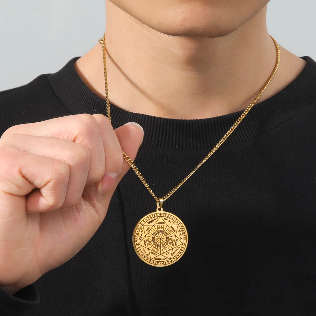 Archangel Sigil Pendant Necklace — Stainless Steel