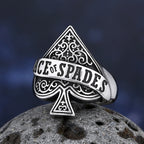 New Creative Design High Quality Ace Of Spade Playing Card Ring For Men Punk Hip Hop Dropshipping Jewelry