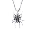 Gothic Spider Pendant Necklace — Stainless Steel