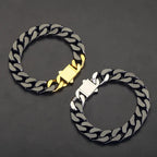 Simple Stainless Steel Ceramic Cuban Bracelet Men's and Women's Same Patchwork Four Side Grinding Titanium Steel Accessories
