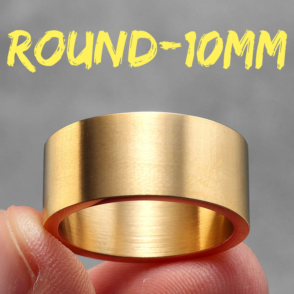 4mm 6mm 8mm 10mm Simple Round Stainless Steel Men Rings Punk Male Women Fashion Jewelry Creativity Gift