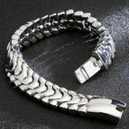 High Polished Shiny Stainless Steel Chain Bracelet for Man Luxury Birthday Jewelry Gifts for Him Dad Logo/Name Engraved